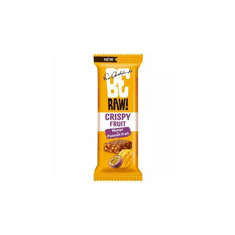 Baton Owocowy Mango i Marakuja Crispy Fruit 40 g - BeRaw