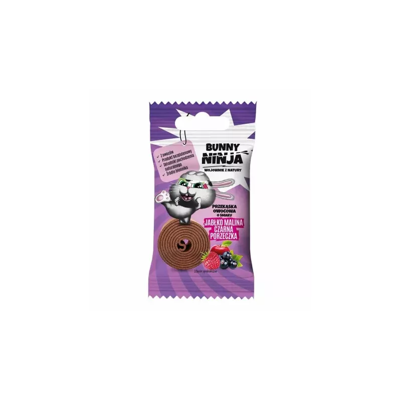 Przekąska Owocowa o Smaku Jabłko - Malina - Czarna Porzeczka 15 g - Bunny Ninja