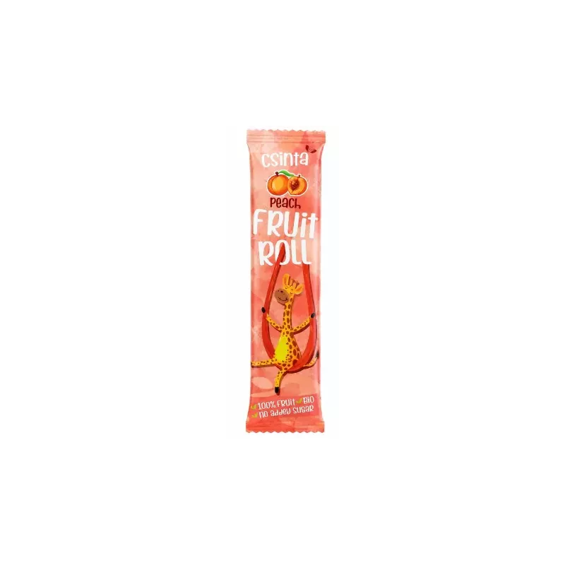 Przekąska Roll Jabłko i Brzoskwinia Bez Dodatku Cukru Bio 12 g - Csinta