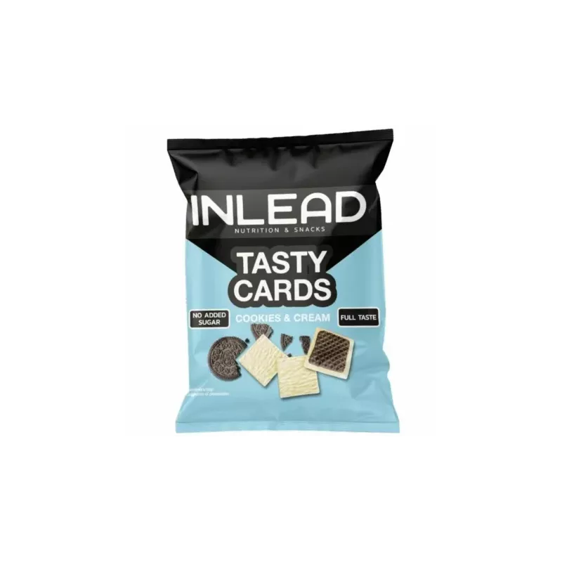 Ciastka Kakaowe w Białej Polewie Bez Dodatku Cukru Tasty Card 52 g - Inlead