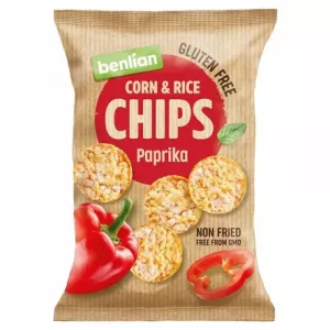Chipsy Kukurydziano-Ryżowe Papryka 50 g Benlian