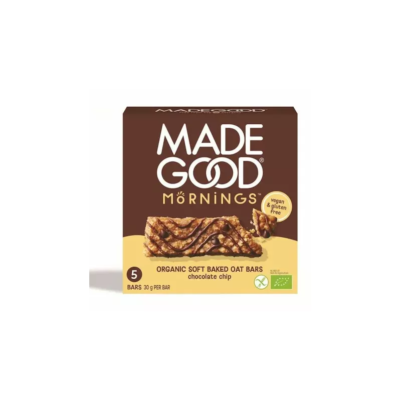 Batoniki Owsiane z Czekoladą Bezglutenowe Bio 150 g (5x 30 g) - Made Good