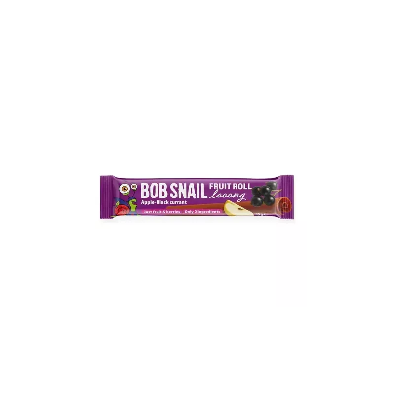 Przekąska Jabłko i Czarna Porzeczka ROLL LOOONG 15 g - Bob Snail