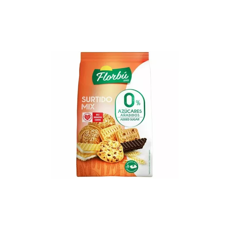 Ciastka i Wafelki Mix Bez Dodatku Cukru 270 g - Florbu
