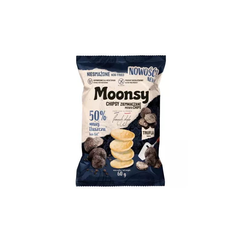Chipsy Ziemniaczane Trufla French Style Bezglutenowe 60 g - Moonsy