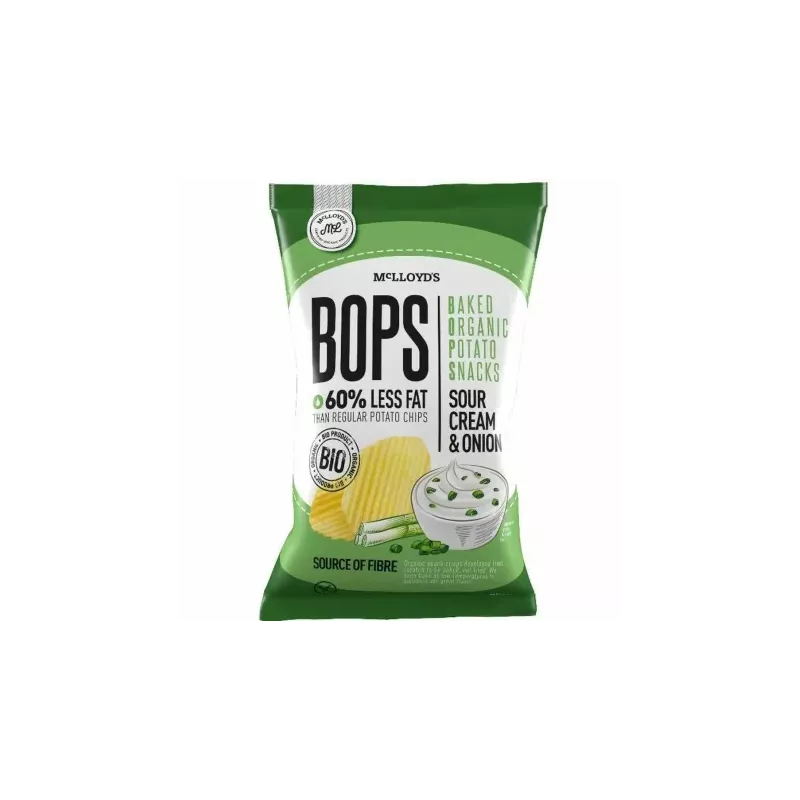Chipsy Ziemniaczane o Smaku Kwaśnej Śmietany i Cebuli Bio 85 g - McLloyd's