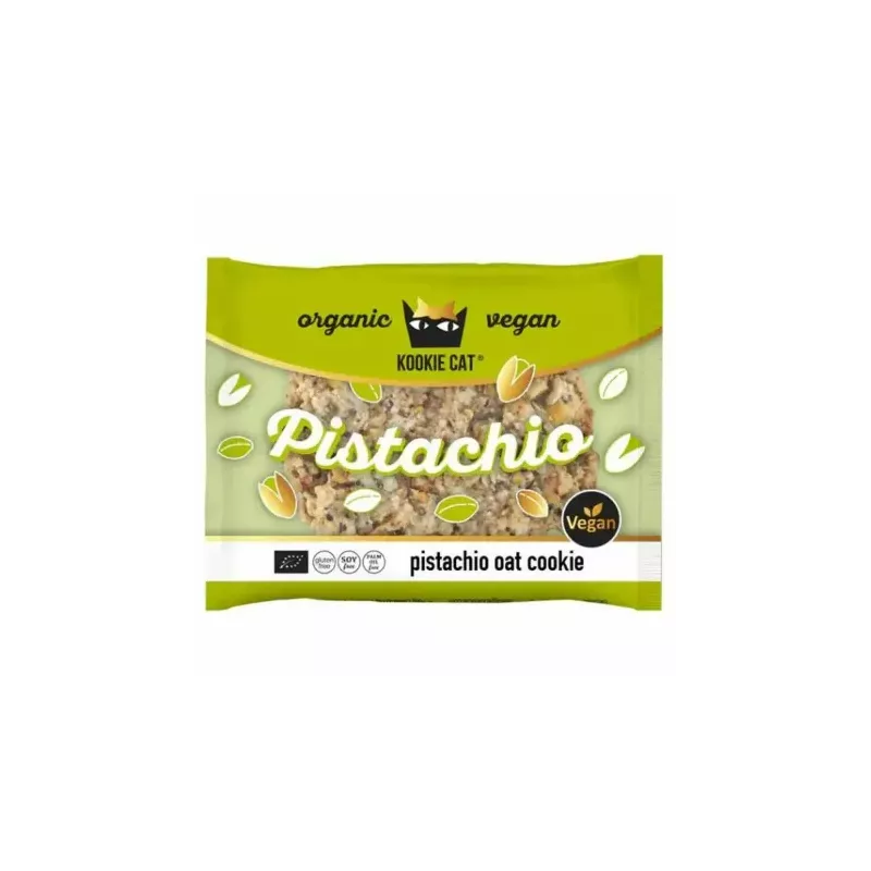 Ciastko Owsiane z Pistacjami Bezglutenowe Bio 50 g - Kookie Cat