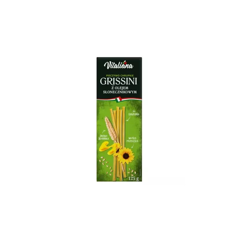 Paluszki Grissini z Olejem Słonecznikowym 125 g NaturAvena