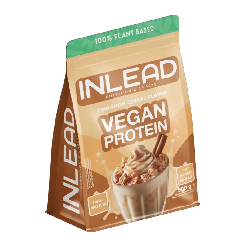 ["Inlead Vegan Protein 500g Cynamonowe płatki zbożowe"