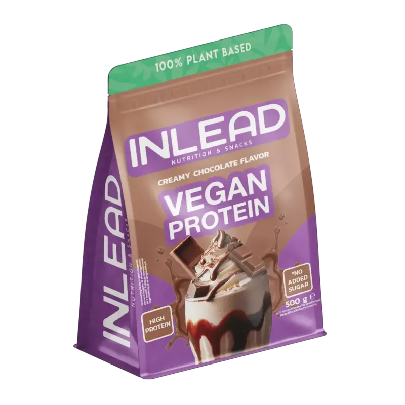 ["Inlead Vegan Protein 500g kremowa czekolada"