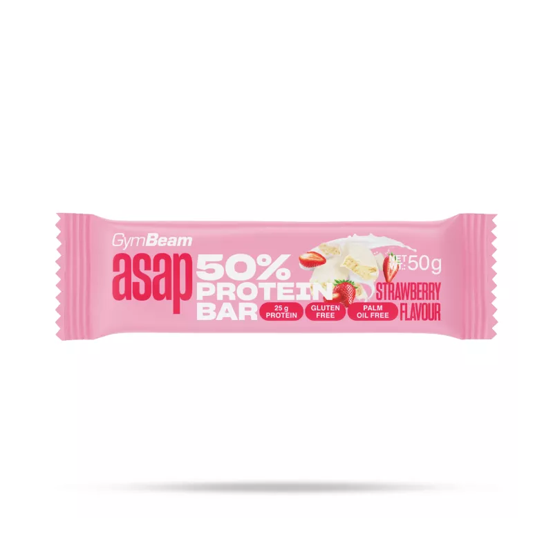 Baton proteinowy ASAP 50% - GymBeam truskawka