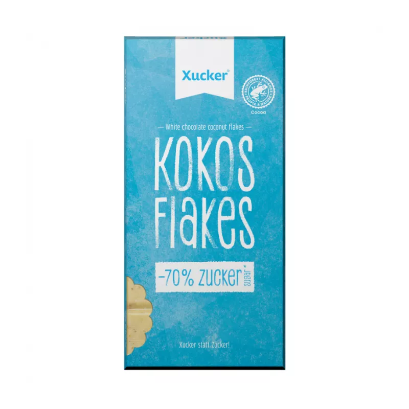 Biała czekolada z kokosem i płatkami - Xucker
